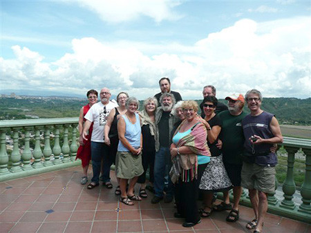 Tour members at Lookout at Sanare